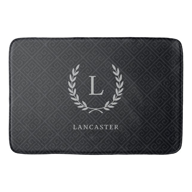 Benutzerdefiniertes Elegant Chic Monogram Name Ini Badematte (Vorderseite)