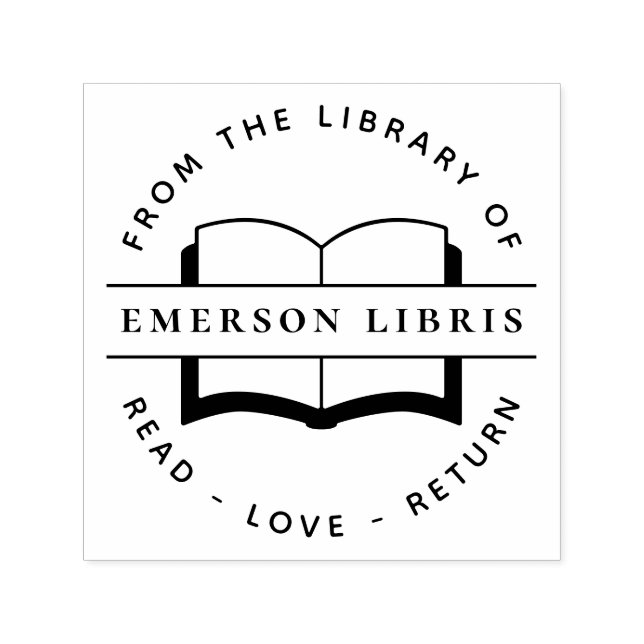 Benutzerdefiniertes Elegant "From the Library of" Permastempel (Design)