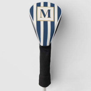 Benutzerdefiniertes Elegantes Blaues Monogramm Golf Headcover