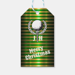 Benutzerdefiniertes elegantes Golf Monogram Design Geschenkanhänger