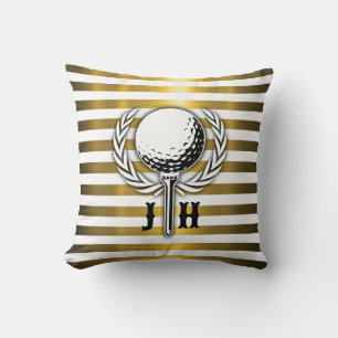 Benutzerdefiniertes elegantes Golf Monogram Design Kissen