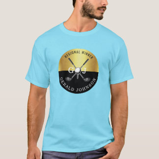 Benutzerdefiniertes elegantes Golf Monogram Design T-Shirt
