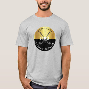 Benutzerdefiniertes elegantes Golf Monogram Design T-Shirt