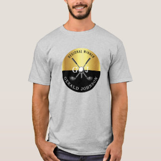 Benutzerdefiniertes elegantes Golf Monogram Design T-Shirt