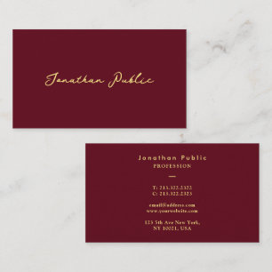 Benutzerdefiniertes Elegantes Imitat Gold Typograf Visitenkarte