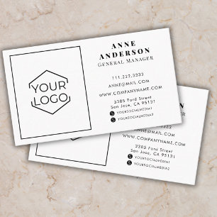Benutzerdefiniertes elegantes Logo professionell w Visitenkarte