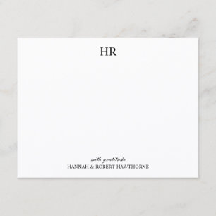 Benutzerdefiniertes Elegantes Minimalistisches Mon Mitteilungskarte