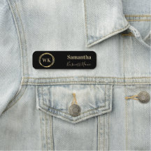 Benutzerdefiniertes Elegantes Monogramm Schwarz Go