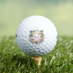 Benutzerdefiniertes elegantes Monogramm Strand Küs Golfball
