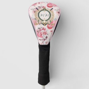 Benutzerdefiniertes Elegantes Rosa Monogramm Golf Headcover