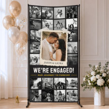 Benutzerdefiniertes Engagement-Banner, Retro-Foto-