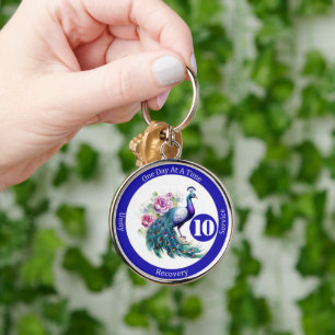 Benutzerdefiniertes Erholungsmeilenstein-Geschenk Schlüsselanhänger