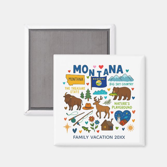 Benutzerdefiniertes Erinnerungsstück für Montana-F Magnet (Vorderseite/Rückseite)