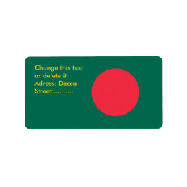 Benutzerdefiniertes Etikett mit der Flagge Banglad Adressaufkleber