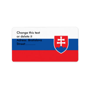 Benutzerdefiniertes Etikett mit der Flagge der Slo Adressaufkleber