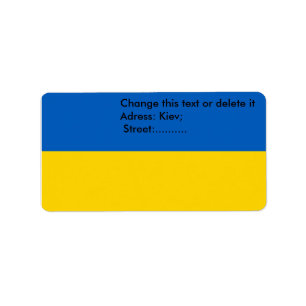 Benutzerdefiniertes Etikett mit der Flagge der Ukr Adressaufkleber
