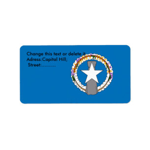 Benutzerdefiniertes Etikett mit der Flagge von Nör Adressaufkleber