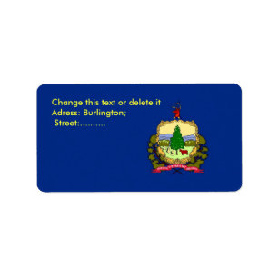 Benutzerdefiniertes Etikett mit der Flagge von Ver Adressaufkleber
