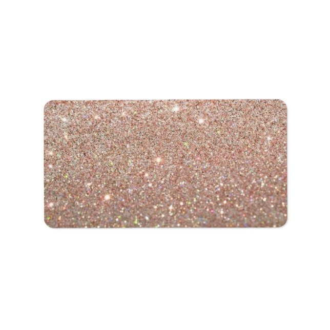 Benutzerdefiniertes Etikett - Rosen Gold Glit Fab Adressaufkleber (Vorne)