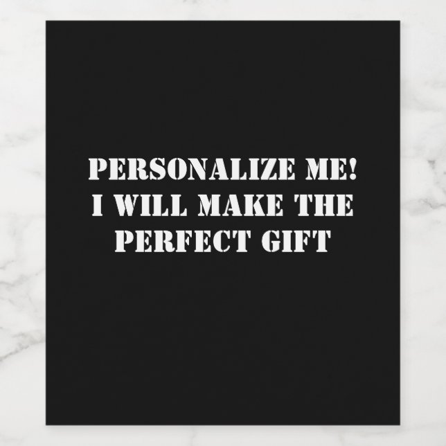 *Benutzerdefiniertes Etikett* Weinetikett (Einzelnes Label)