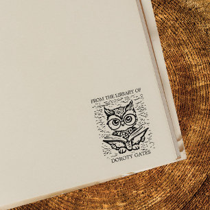 Benutzerdefiniertes Eulen-Exlibris Gummistempel