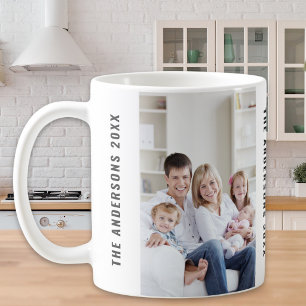 Benutzerdefiniertes Familien-Weihnachtsfoto Kaffeetasse