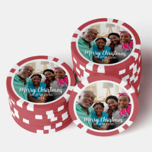 Benutzerdefiniertes Familienfoto Doppelseitiges We Pokerchips