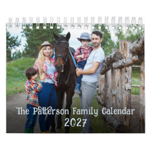 Benutzerdefiniertes Familienfoto-Erinnerungsgesche Kalender