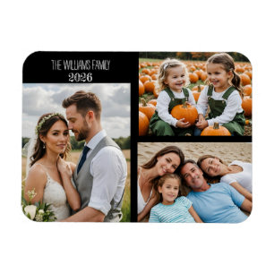 Benutzerdefiniertes Familienfoto – Fotos, Text Magnet