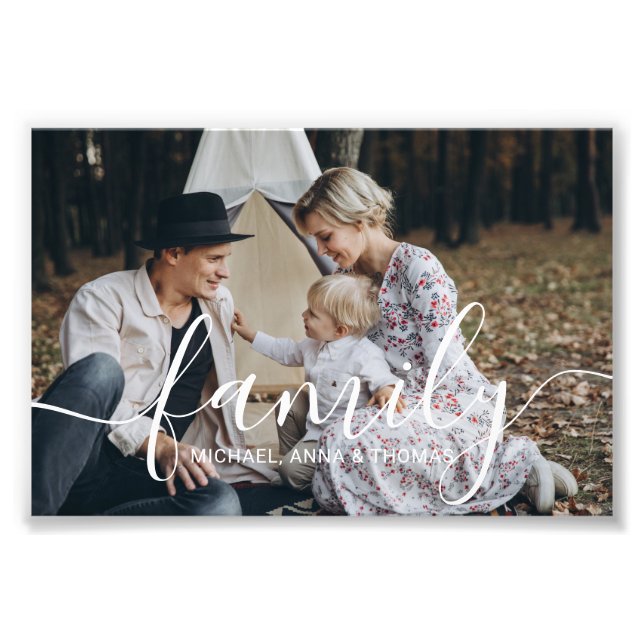 Benutzerdefiniertes Familienfoto mit individuellem Fotodruck (Vorne)