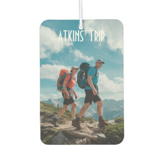 Benutzerdefiniertes Familienfoto Wandern  Autolufterfrischer