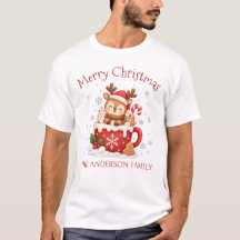 Benutzerdefiniertes Familienname Hirsch Weihnachte