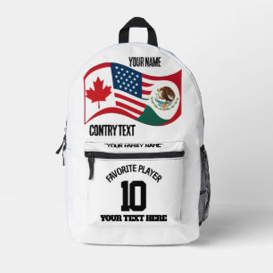 Benutzerdefiniertes Familiensoccer-Turnier-Shirt - Bedruckter Rucksack