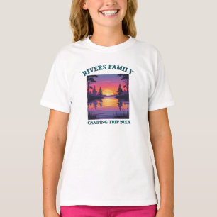 Benutzerdefiniertes Familientreffen-Camping am See T-Shirt