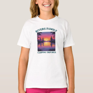 Benutzerdefiniertes Familientreffen-Camping am See T-Shirt