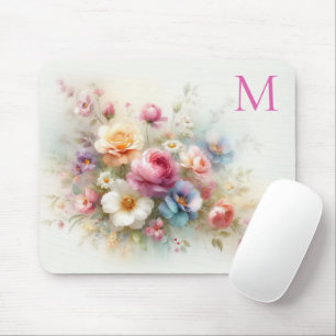 Benutzerdefiniertes farbenfrohes Aquarell-Blumen-T Mousepad