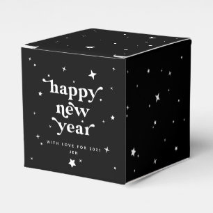 Benutzerdefiniertes Farbglücks Neues Jahr + Sterne Geschenkschachtel