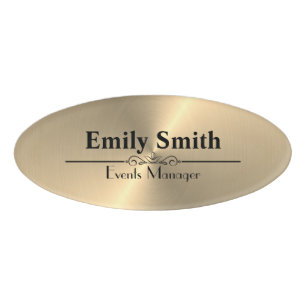 Benutzerdefiniertes Faux-Gold-Magnet-Acrylnamenssc Namenschild