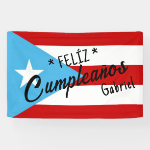 Benutzerdefiniertes Feliz cumpleaños Banner – Puer