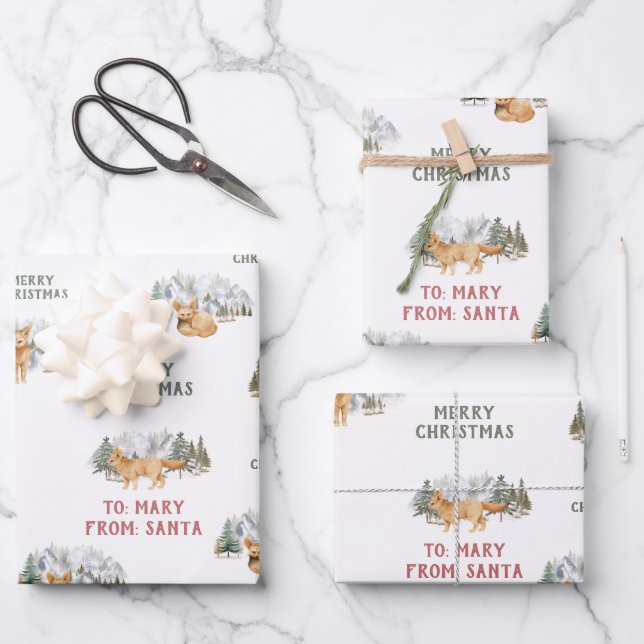 Benutzerdefiniertes Fennec Fox Geschenkpapier (Vorderseite)