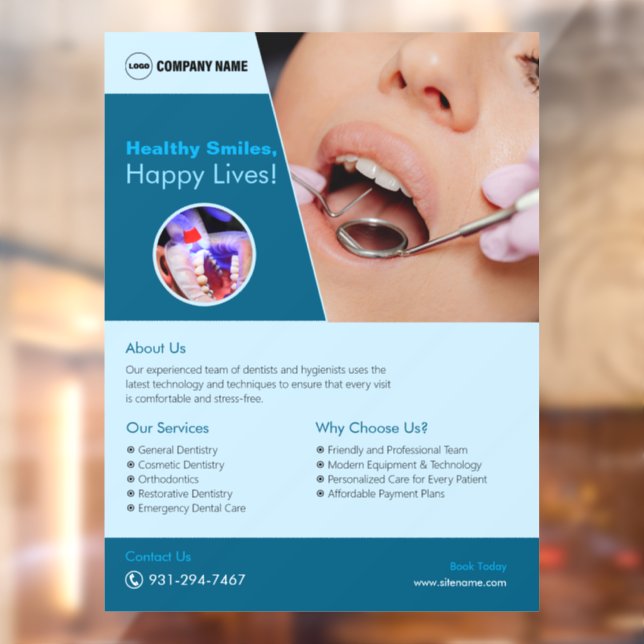 Benutzerdefiniertes Fenster im Krankenhaus Fensteraufkleber (Blatt 2)