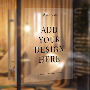 Benutzerdefiniertes Fensterfoliendruck 18x24" Tran Fensteraufkleber