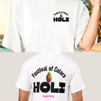 Benutzerdefiniertes Fest der Farben Holi Lichterfe T-Shirt