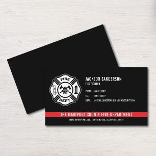 Benutzerdefiniertes Feuerwehr-Logo Feuerwehr-Flagg Visitenkarte