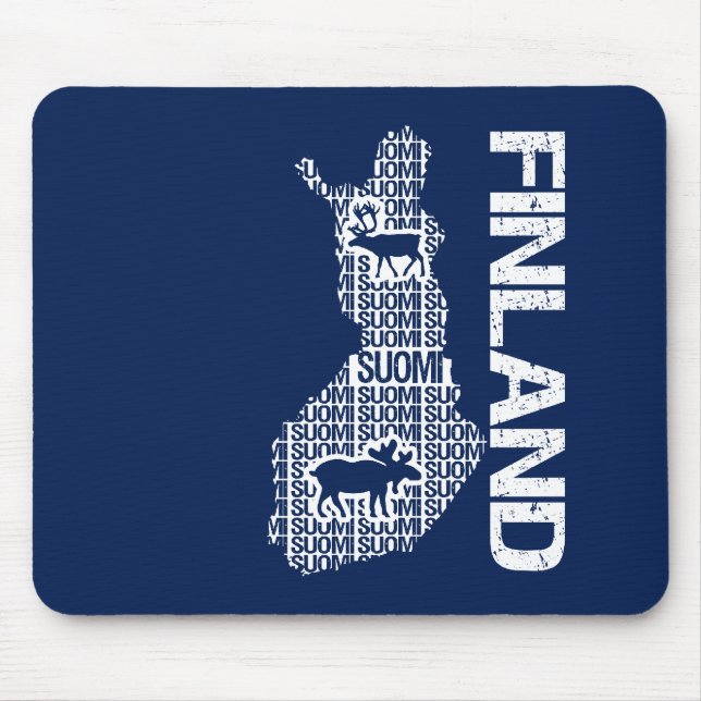 Benutzerdefiniertes FINNLAND-MAP-Mousepad Mousepad (Vorne)
