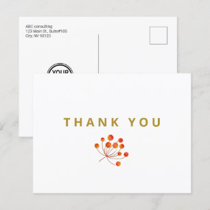 Benutzerdefiniertes Firmen-Branding-Logo Dankeschö Postkarte