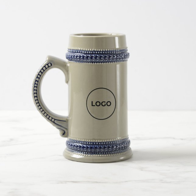 Benutzerdefiniertes Firmen-Logo personalisierter G Bierglas (Links)