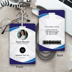 Benutzerdefiniertes Firmenfoto-Logo-Barcode-Sicher Ausweis