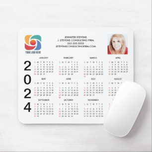Benutzerdefiniertes Firmenlogo 2024 Terminkalender Mousepad