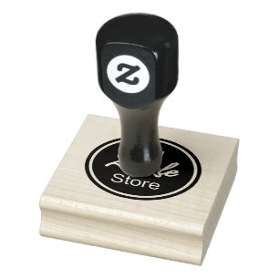 Benutzerdefiniertes Firmenlogo 2.5" x 2.5" Holzkun Gummistempel